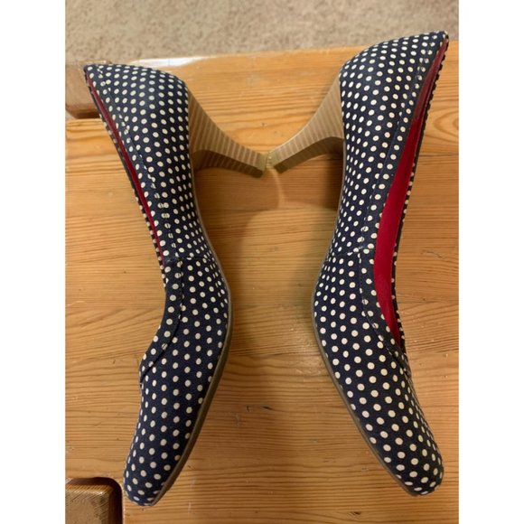 Kensie Girl Kitten Heels with Polka Dots - Picture 3 of 4